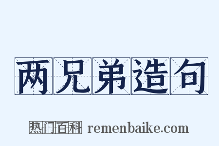 两兄弟造句是什么意思的图片